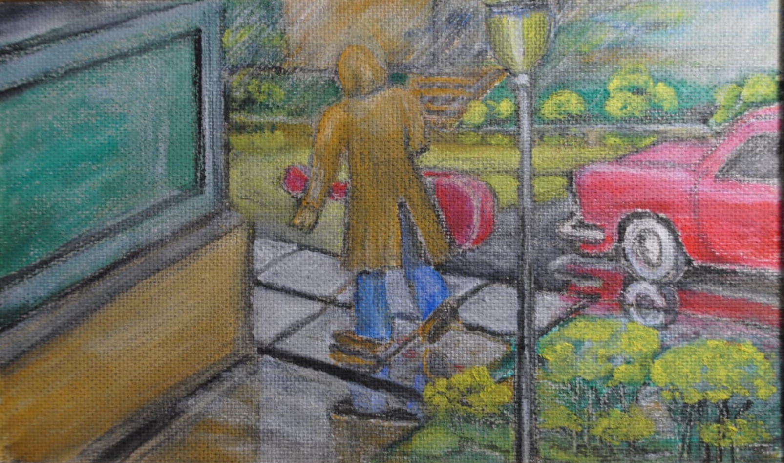 Flowers for Someone Waiting — painting by Leonid Fedorets