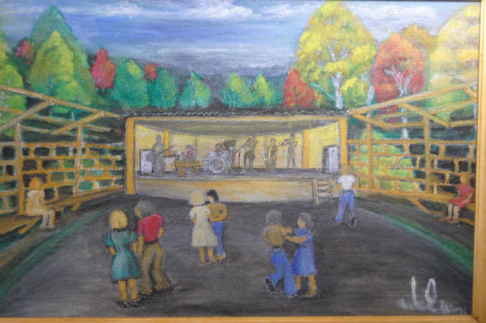 Autumn Dances at the Open Stage — painting by Leonid Fedorets