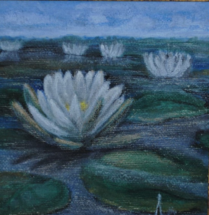 White Water Lilies — painting by Leonid Fedorets